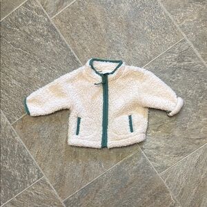 Cat & Jack Cream and Teal Kids Jacket